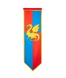 Rød og blå middelalder banner