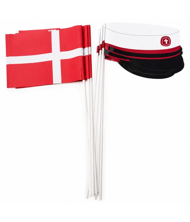 Studenterhue/flag på pind