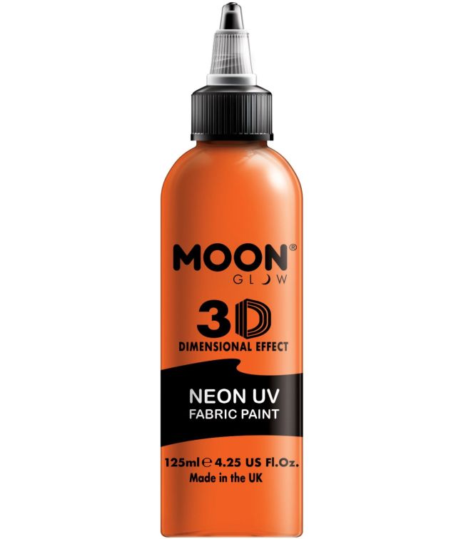 Neon orange UV stofmaling, 125 ml