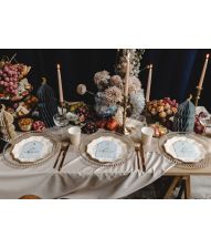 Beige papkrus med stjerner, 6 stk