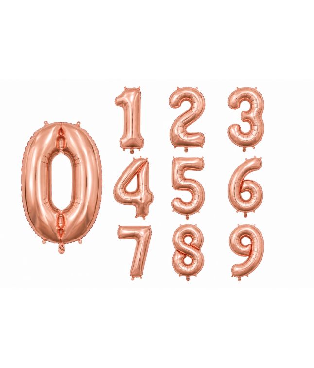Rose gold talballoner, 66 cm