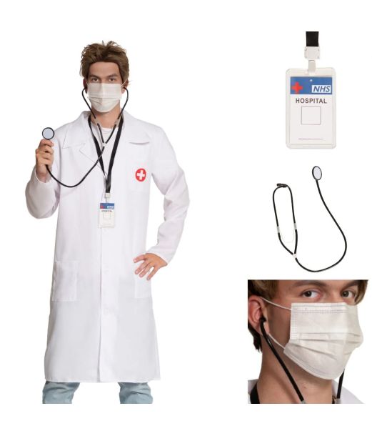 Doktor kostume til voksne