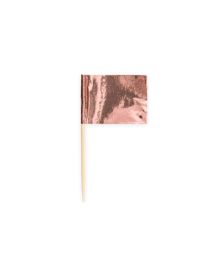 Rosegold kageflag, 50 stk.