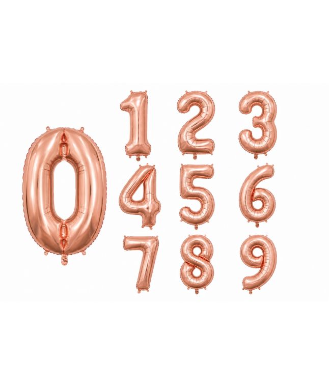 Rose gold talballoner, 41 cm