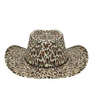 Cowboyhat med leopardmønster