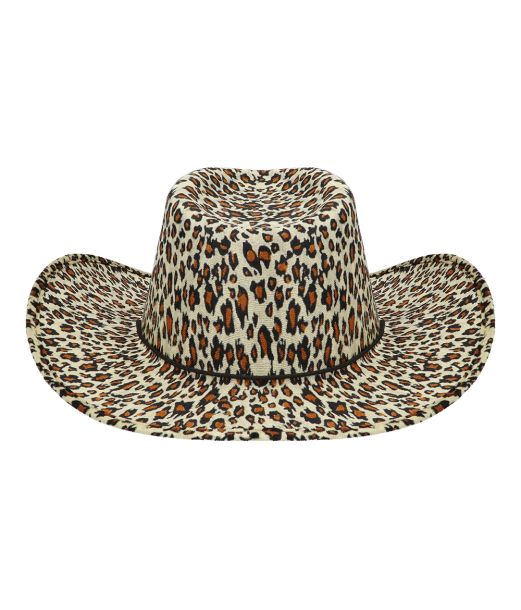 Cowboyhat med leopardmønster