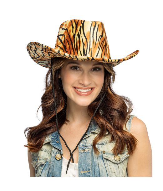 Cowboyhat med tigermønster