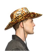 Cowboyhat med tigermønster