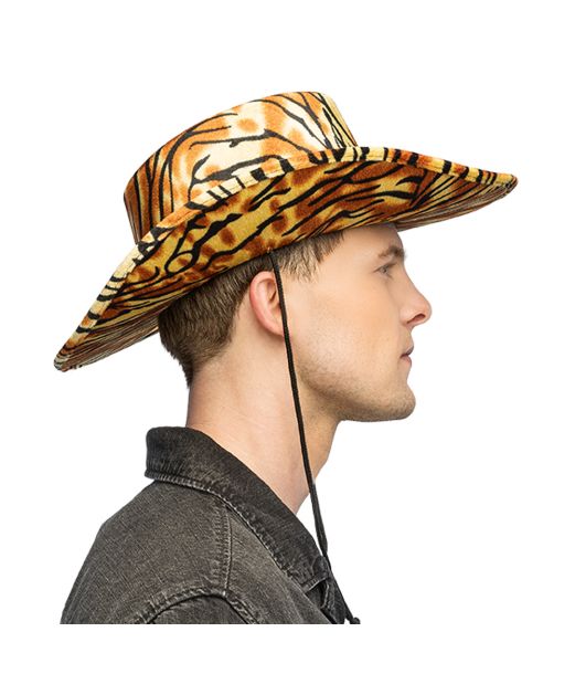 Cowboyhat med tigermønster