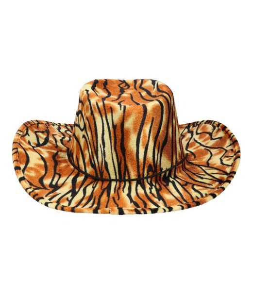 Cowboyhat med tigermønster