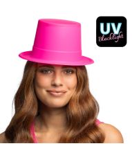 Neon pink høj hat UV