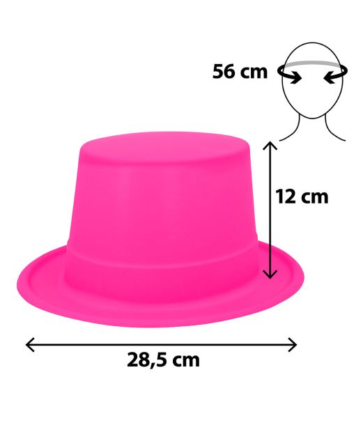 Neon pink høj hat UV