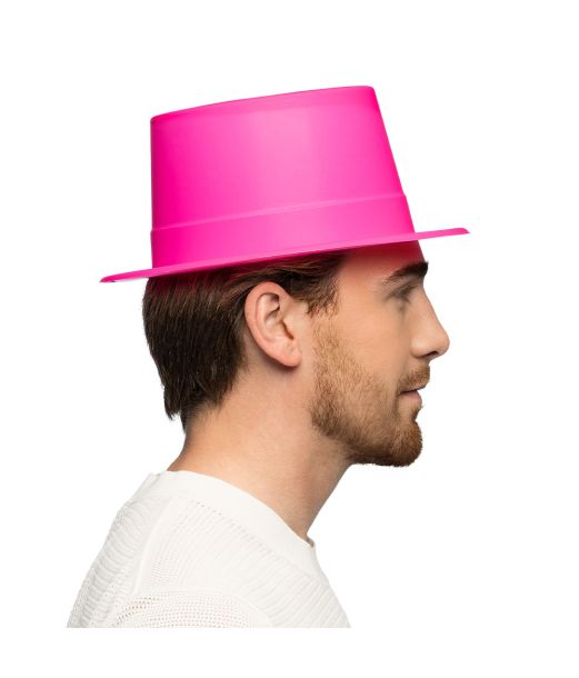 Neon pink høj hat UV