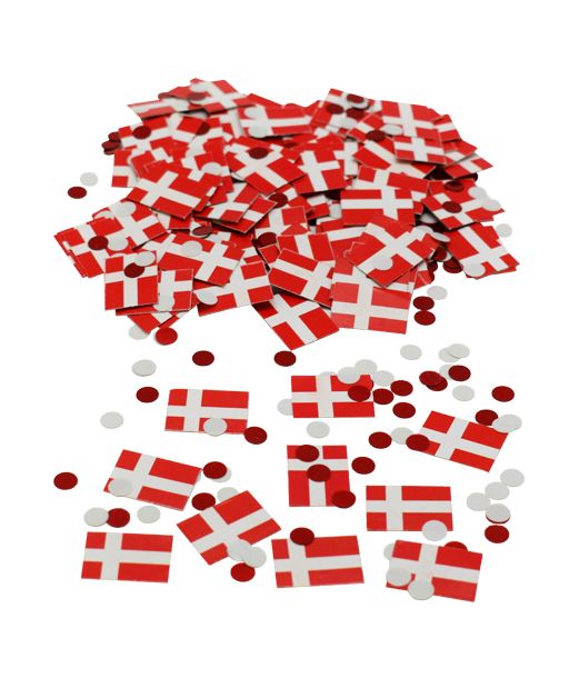 Dansk flag konfetti
