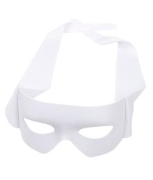 Hvid halvmaske med bånd