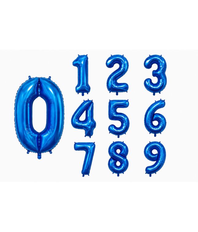 Blå talballoner, 86 cm