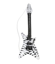 Oppustelig hvid zebra guitar