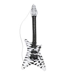 Oppustelig hvid zebra guitar