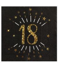 Sort og guld servietter, 18 år