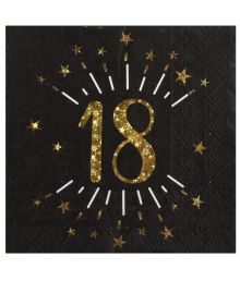 Sort og guld servietter, 18 år