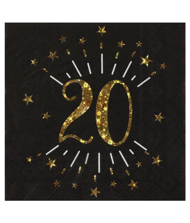 Sort og guld servietter, 20 år