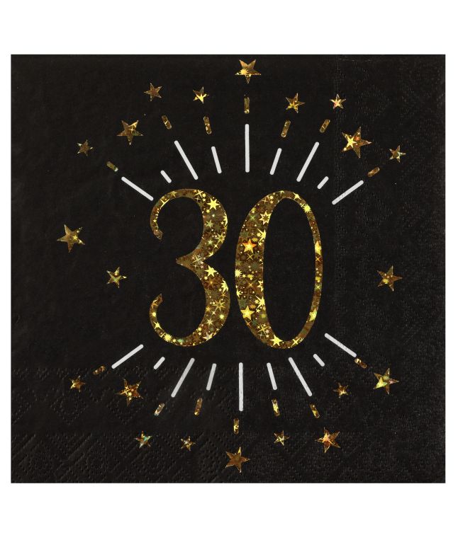 Sort og guld servietter, 30 år