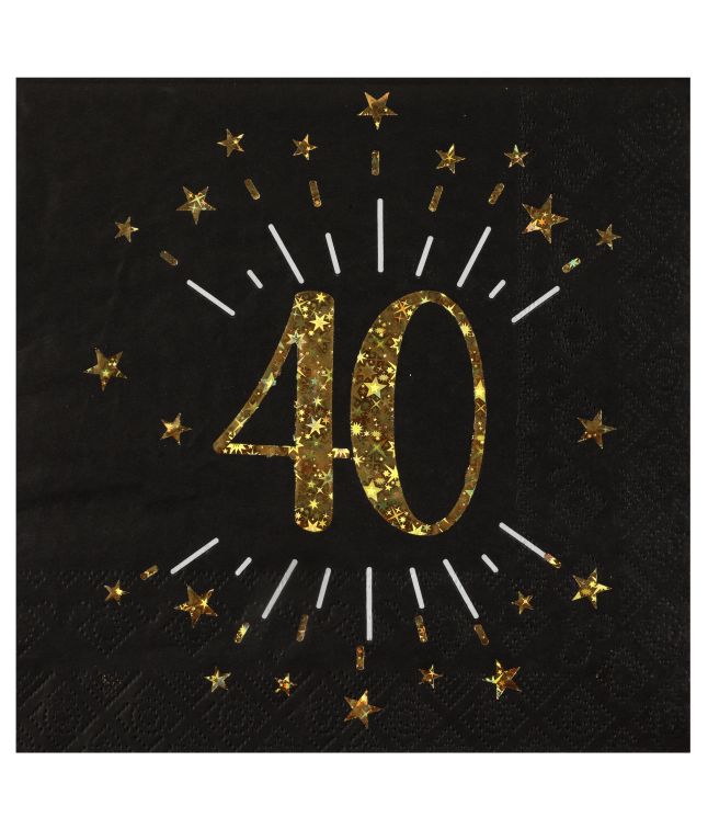 Sort og guld servietter, 40 år