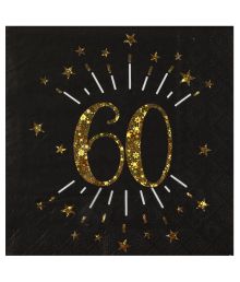 Sort og guld servietter, 60 år