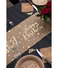 Natur Happy Birthday bordløber, 3 m