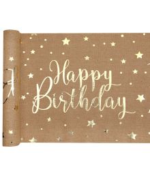 Natur Happy Birthday bordløber, 3 m
