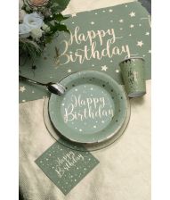 Salvie Happy Birthday servietter