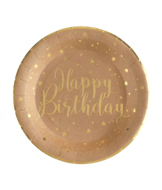 Natur Happy Birthday paptallerkner