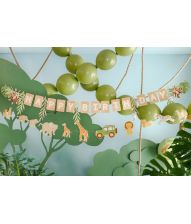 Safari fødselsdags banner, 1,8 m