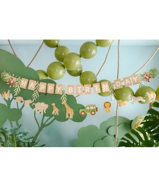 Safari fødselsdags banner, 1,8 m