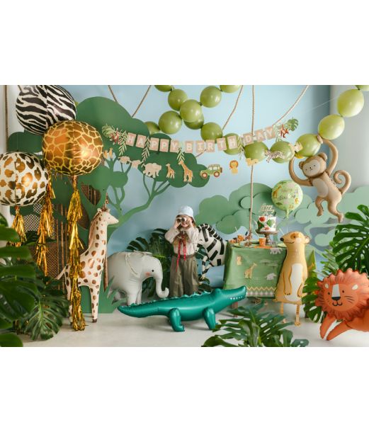 Safari fødselsdags banner, 1,8 m