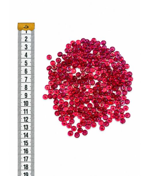 Fuchsia konfetti perler, 7mm