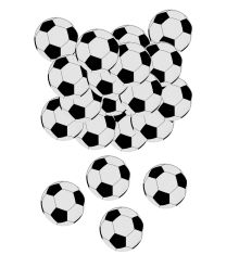 Fodbold konfetti, 50 stk