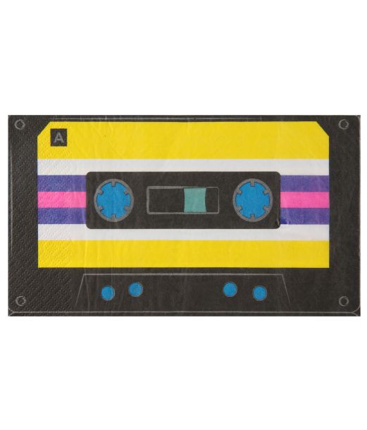 90er kassebånd servietter, 20 stk