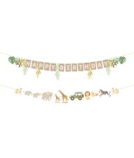 Safari fødselsdags banner, 1,8 m