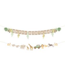 Safari fødselsdags banner, 1,8 m