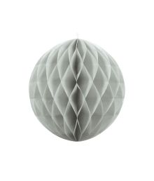 Lys grå papirvæv kugle, 20 cm
