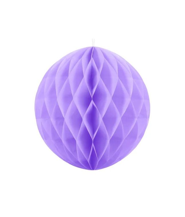 Lys lilla papirvæv kugle, 30 cm