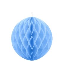 Lyseblå papirvæv kugle, 20 cm
