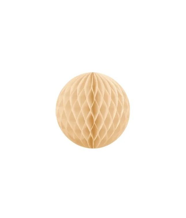 Creme papirvæv kugle, 10 cm