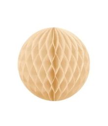 Creme papirvæv kugle, 10 cm