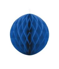 Marineblå papirvæv kugle, 10 cm