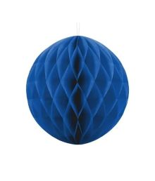 Marineblå papirvæv kugle, 10 cm