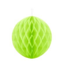 Limegrøn papirvæv kugle, 10 cm