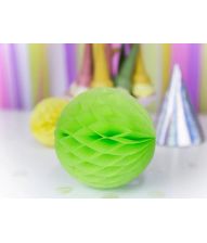 Limegrøn papirvæv kugle, 10 cm