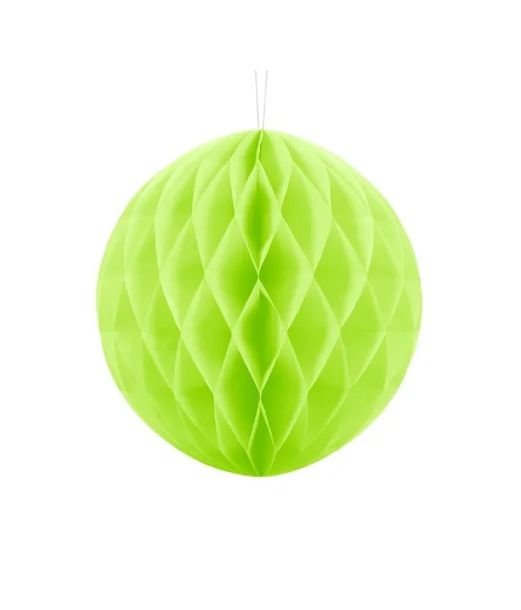 Limegrøn papirvæv kugle, 20 cm